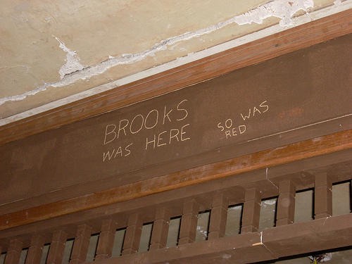 "Brooks Was Here", Still from Shawshank Redemption (1994)